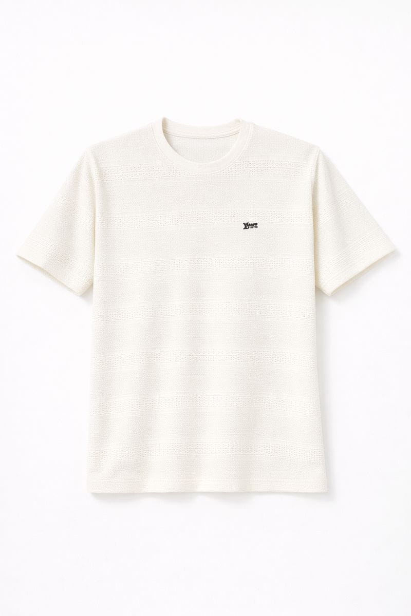 Premium White Crew Neck T-Shirt – Breathable Airflow Design