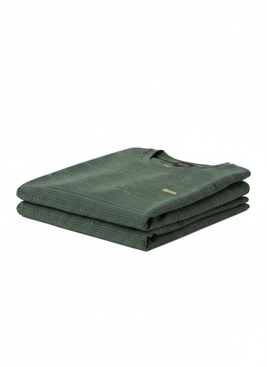 Premium Green Crew Neck T-Shirt – Breathable Airflow Design