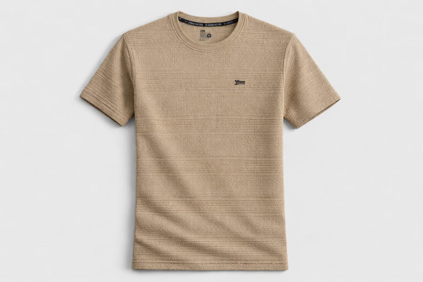 Premium Beige Crew Neck T-Shirt – Breathable Airflow Design