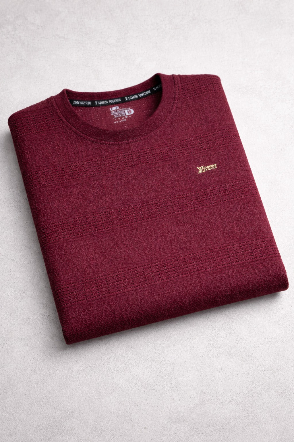 Premium Maroon Crew Neck T-Shirt – Breathable Airflow Design