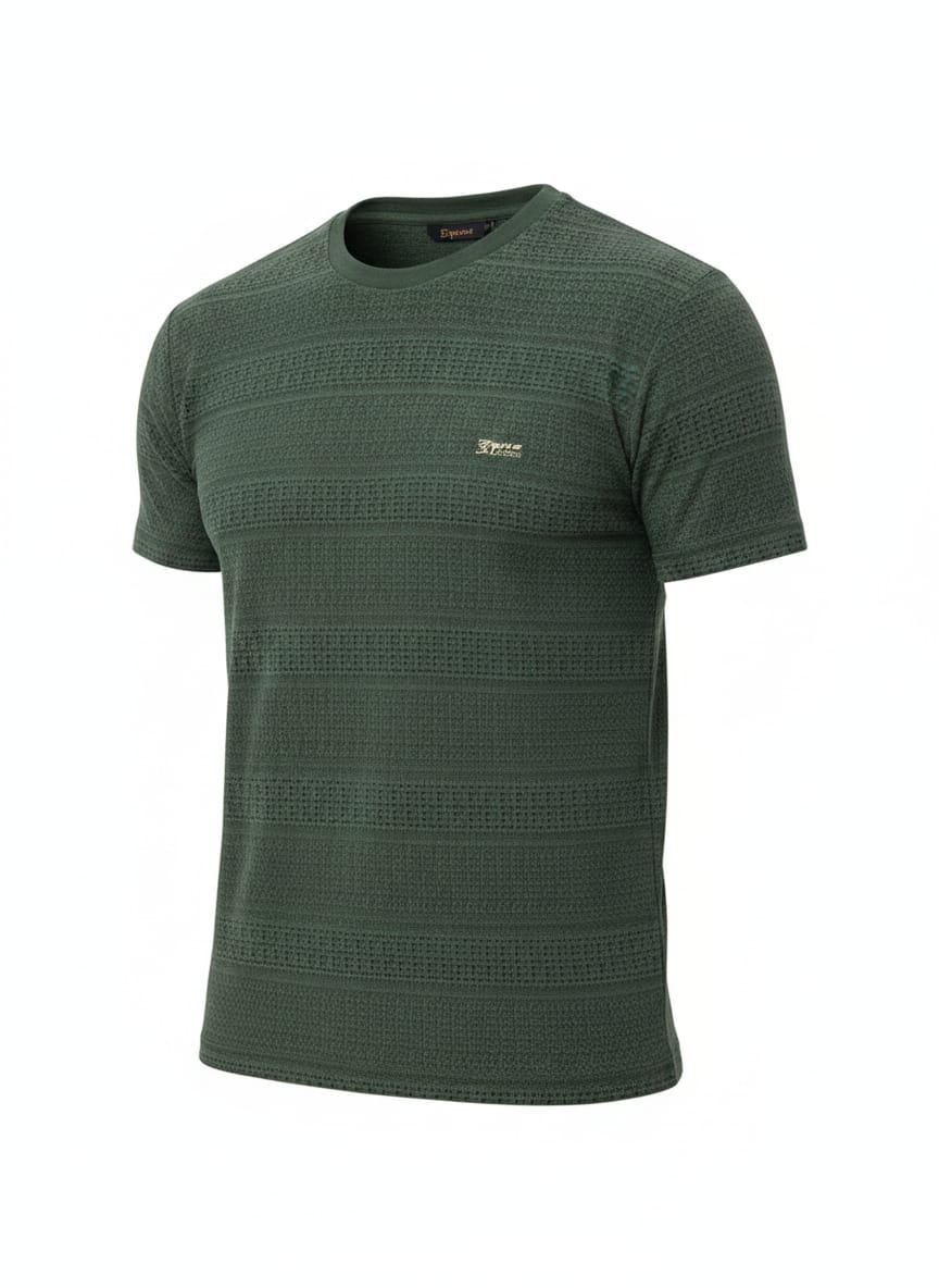 Premium Green Crew Neck T-Shirt – Breathable Airflow Design